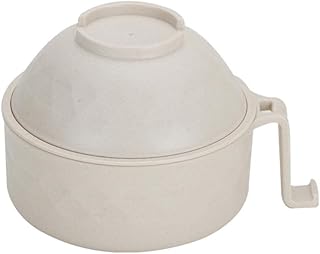 ATORSE Ramen Bowl Set 1200ml Instant Noodles Detachable Non-Slip College Accessory Beige