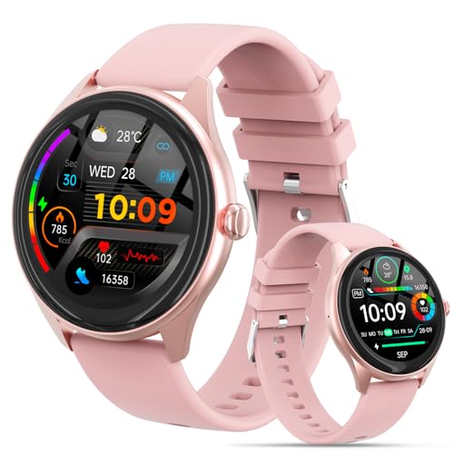 DIVOAZBVO Relojes inteligentes para mujeres y hombres, 1.38 pulgadas HD IPS pantalla táctil reloj inteligente con 120 modos deportivos, IP67 impermeable, llamada Bluetooth y control de música para