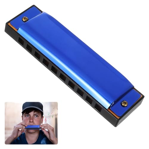 Harmonica Kids,Harmonicas for Adults 10 Holes 20 Tones C Major Diatonic Harmonica,Mouth Organ for Adults and Kids,Blues Harmonica in C,Suitable for Beginners,Professionals and Students(Blue)