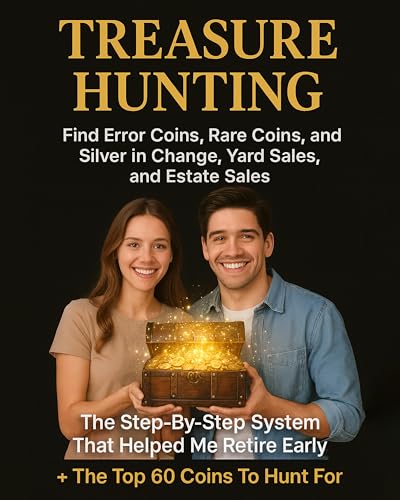 Treasure Hunting Find Error Coins, Rare Coins, and Silver in Change, Yard Sales, and Estate Sales: The Step-By-Step System That Helped Me Retire Early + The Top 60 Coins To Hunt For