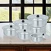 Tmvel Sonex Aluminium Metal Finish Global Cooking Pot Set with Lids 6pc Set - 2.5, 3.5, 5, 6.5, 9, 11 liters #1