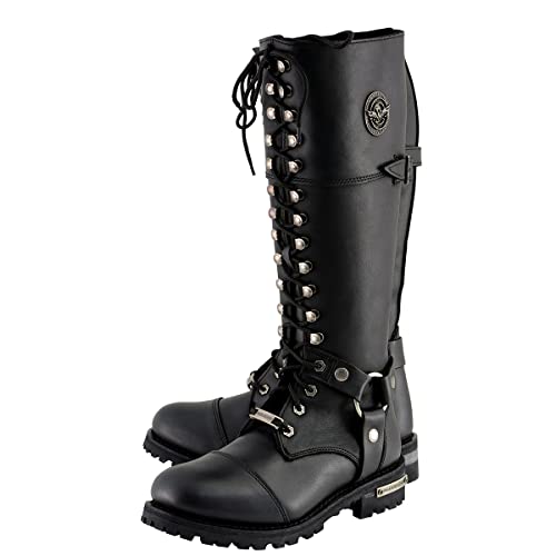 Image of Milwaukee Leather Women's Premium Leather Motorcycle Harness Boots Collection MBL - 6.5