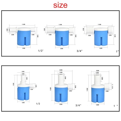 Vanne à flotteur DN15 contre les fuites d'eau de réservoir avec flotteur nylon 3/4