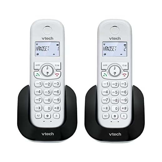VTech CS1501 Téléphone sans Fil DECT à Deux combinés avec Blocage d'appel, Identification de l'appelant/Appel en Attente, Haut-Parleur Mains Libres, écran et Clavier rétroéclairés