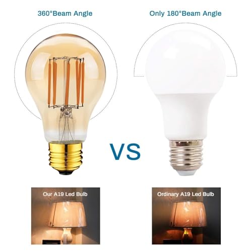 Ampoule LED Vintage E27 Variable avec filament haut rendement 8W - 6