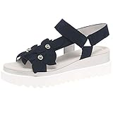 Befestigung: Riptape Gabor Bryce Flower Trim Womens Sandals 5 UK/38 EU Bluette Wildleder