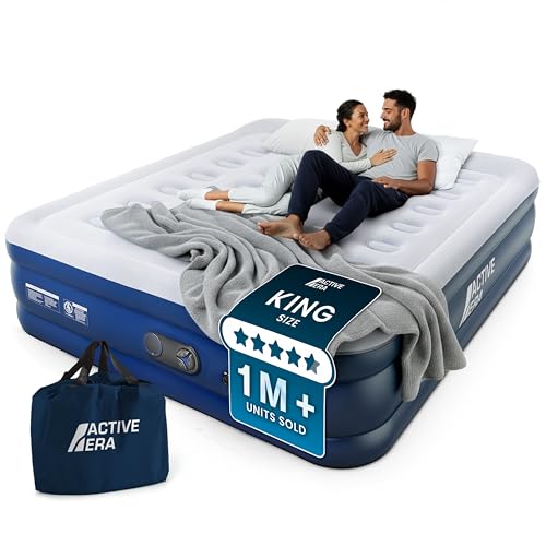 Active Era Premium King Size Inflatable Mattress | Airbed for Home with Built-In Pump | 3 Min Self...