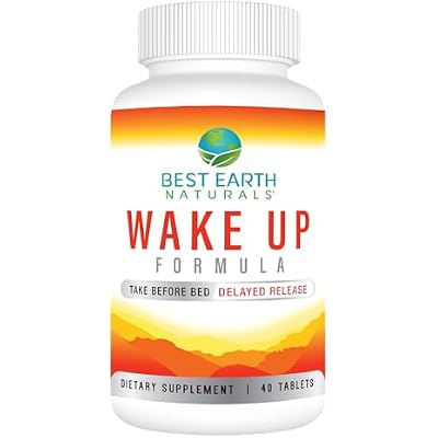 Best Earth Naturals Wake Up Formula, Supplement Delayed Time Release Energy 40 Count