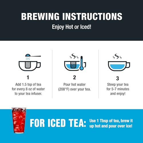 Image of Tiesta Tea - Cherry Punch, Loose Leaf, Sweet Cherry Herbal Tea, Premium Blend, Non-Caffeinated Fruit Blend, Hot or Iced Up to 200 Cups, 16oz Resealable Pouch