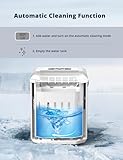 Ice Maker Machine Countertop for Home, Compact Ice Cube Maker with Upside Down Ice Scoop, 9 Ice Cubes Ready in 6 Minutes, 12Kg/24h, Portable Ice Maker for Party/Home//Bar/Office - Image 7