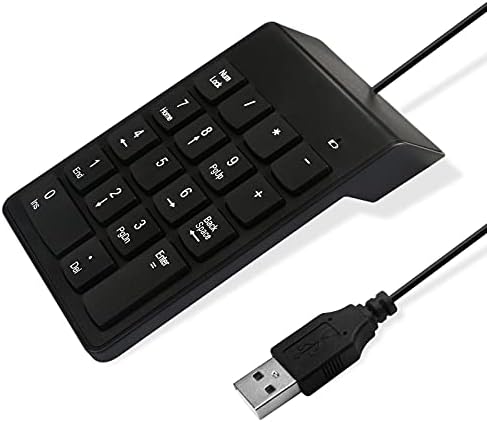 Number Pad Wireless 18 Key Numeric Keypads Numpad 2.4GHz Mini USB Receiver Portable Silent Financial Accounting Wireless Numeric Keyboard Extensions for Laptop, Desktop, Surface pro, Notebook, PC