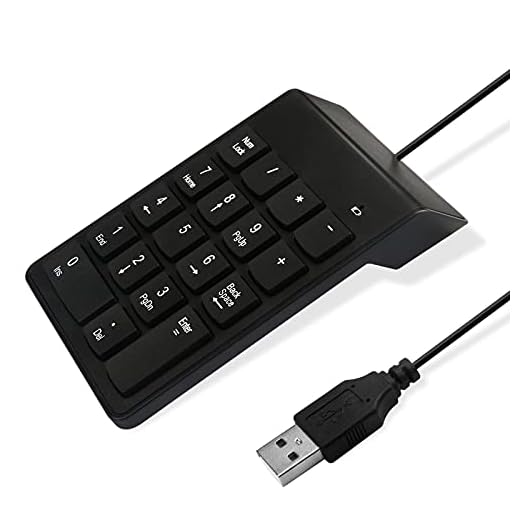 Numeric Keypad,USB Numeric Keypad,Teseas USB 18 Key Number Numeric Keypad Keyboard for Laptop Notebook Computer PC
