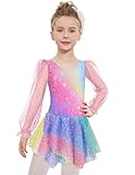 Arshiner Ballettkleidung Mädchen Langarm Ballettkleid Kinder...