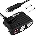 Adaptador De Encendedor De Cigarrillos 2 Puertos ,Puerto Dual QC3.0 y 20W Rápida Cargador Vehículo PD ,12V/24V 100W Adaptador Cargador De Coche para Coches, Motos, RV, Camiones, Barcos