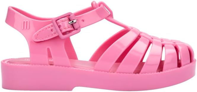 mini melissa Possession Fisherman Jelly Sandal for Toddlers and Girls – Adjustable Buckle Summer Sandals, Waterproof, Bubblegum Scent, Comfortable Beach, Play and Dress Shoes for All Day Wear