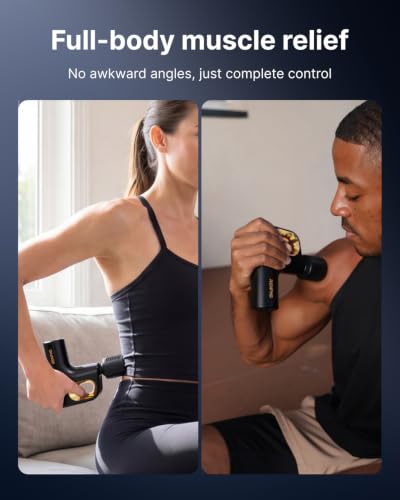 Image of RENPHO Active Mini Thermacool Massage Gun with Heat and Cold, Thumb Loop