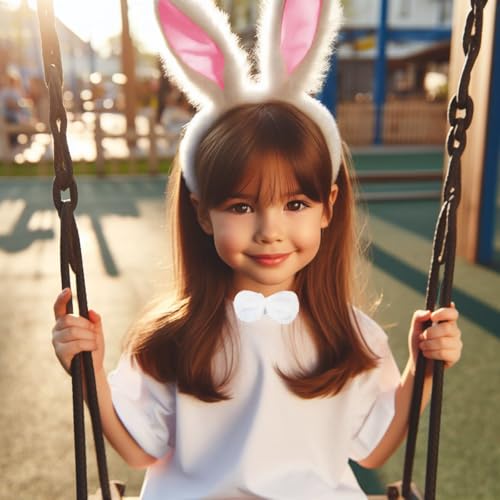 Tiara Orelha Coelho Flexível Fantasia Halloween Páscoa Festa