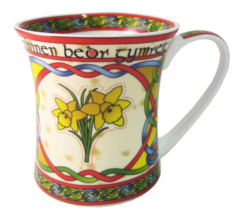 Royal Tara Set of 2 Welsh Daffodil Mug (Capacity 325ml/11fl oz) & Welsh Daffodil Teabag Holder(approx. 3.3in x 5in) - Image 2