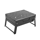 Faltbarer tragbarer Holzkohlegrill, kleiner Tischgrill 35,2×26,7cm for Camping im Freien, Picknick und Hausgrillen