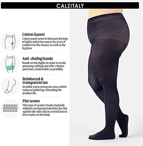 Collant Opaco Taglie Forti 60 DEN - Made In Italy, L-4XL, Comodi E Resistente - Foto 4