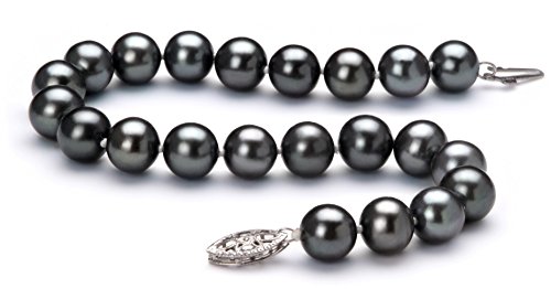 Black 7.5-8.5mm AA Quality Freshwater 925 Sterling Silver Cultured Pearl Bracelet For Women2