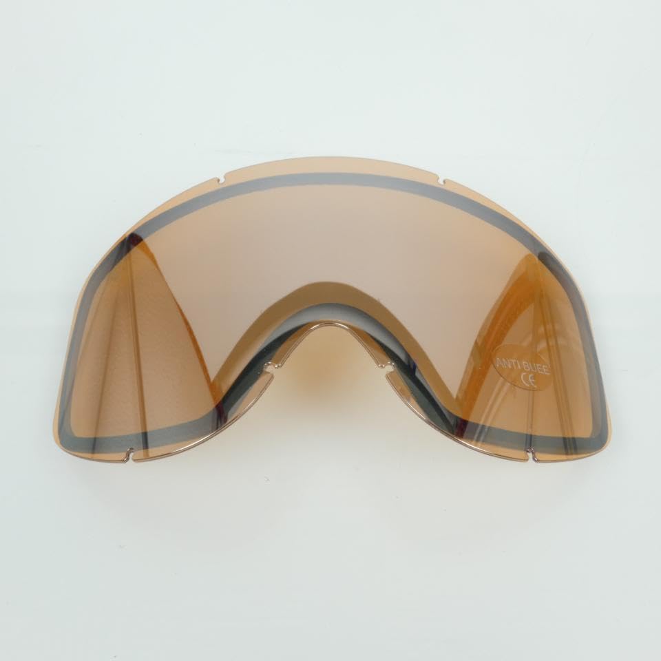 Écran Double Iridium Orange de Masque Lunette Compatible avec Moto Cross Torx Homme/Femme