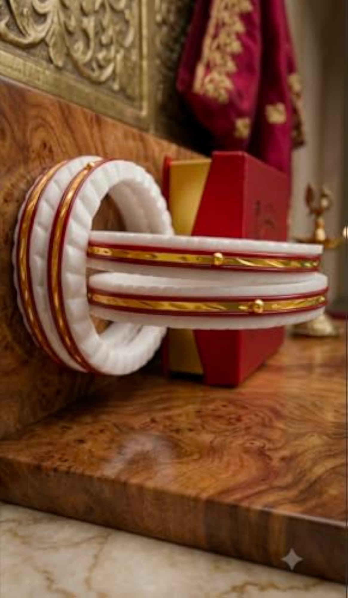 Women's Gold-Plated Shakha Pola Pair Bangles