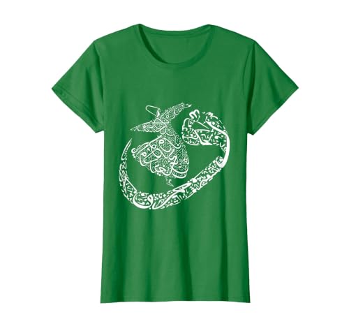 Rumi Mevlana Dervis Turkey Sufi Sufismus Derwisch T-Shirt, Women, Kelly Green, X-Small