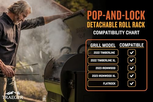 Traeger Grills P.A.L. Pop-And-Lock Roll Rack, Adjustable Holder for Paper Towels, Aluminum Foil, Butcher Paper, Easy Install, Grill Accessory, BAC644 - image 7