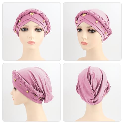 Toucas de turbante femininas africanas pré-amarradas turbantes torcidas lenço de cabeça para mulhere