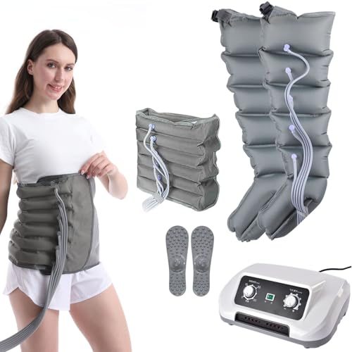 Botas Presoterapia Para Casa Abdomen Y Piernas | Masajeador De Piernas Circulación Presoterapia | Drenaje Linfatico Piernas Máquina De Masaj, Aparato Presoterapia Para Casa (Grey, 2 Legs+1 Waist) Botas Presoterapia Para Casa Abdomen Y Piernas | Masajeador De Piernas Circulación Presoterapia | Drenaje Linfatico Piernas Máquina De Masaj, Aparato Presoterapia Para Casa (Grey, 2 Legs+1 Waist)