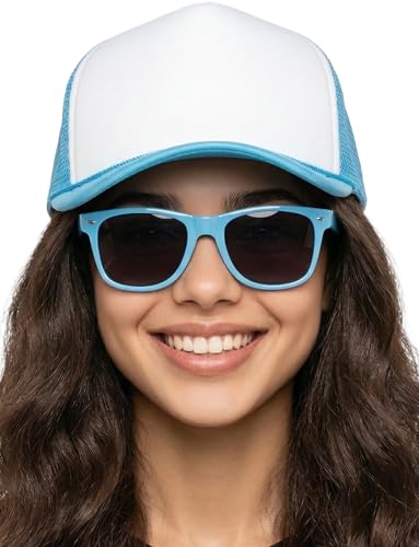 Image of Funky Junque Blank Mesh Foam Lightweight Snapback Trucker Hat | Lightweight Foam Trucker Hat with Breathable Mesh Back, Golf Beach and Street Style, Trendy Trucker Hats for Men
