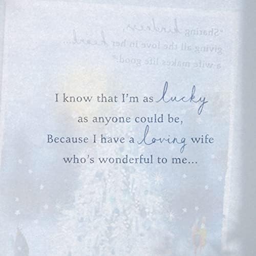 Hallmark Christmas Card for Wife - Classic Illustrated Design