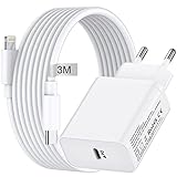 carga rapida iphone x cuanto tarda 3M Extra Long y Apple MFi Certified Cable iPhone: el cargador rapido usb c viene con un cable USB C a lightning certificado por Apple MFi de 3M, lo que garantiza una compatibilidad 100% impecable con los dispositivos iPhone. No se muestran mensajes de advertencia al cargar. Velocidades de transferencia de datos de hasta 480 MB/s, archivos, fotos, música y más se pueden transferir en solo unos segundos. Te ofrece una mejor experiencia de carga.