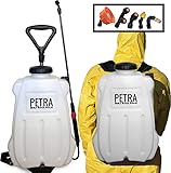 PetraTools 4 Gallon Battery Powered Backpack Sprayer with Cart - Electric Sprayer for Lawn & Garden, Battery Operated - HD4100 Pro