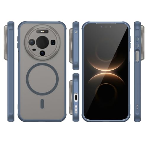 Elubugod Compatible with Huawei Mate 80 Pro Case Cover,Compatible with MagSafe,Anti-Fall,Compatible with Huawei Mate 80 Pro 5G SGT-AL50 Cell Protective Phone Case Blue