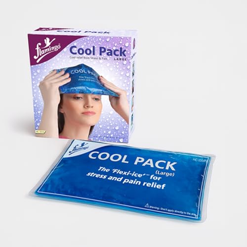 Image of Flamingo Reusable Cool Pack for Injuries and Pain Relief | Cool Pack for Shoulders,Knee,Back,Swelling, & Soreness | Ideal for Sprains, Strains, Muscle Pain | Size - Regular |