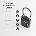 UP Security TSA Locks for Luggage, Small Padlock Combination, Luggage Locks TSA Approved, Combo Padlocks with Cable for Suitcase, Gym Locker, Backpack, Gun Case, Bag Zipper, Tool Box (Black+Black)