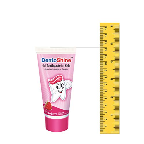 Image of DentoShine Gel Toothpaste for Kids | Pack of 3 (3, Strawberry) | IDA Accepted