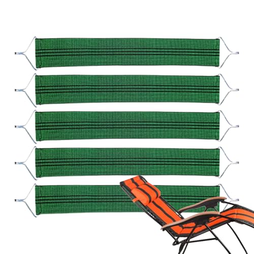 Cinghia di ricambio per sedia da, set di 5 cinghie rinforzate anti-crepe per poltrona, cinghie elastiche resistenti per esterni, patio, spiaggia, giardino,