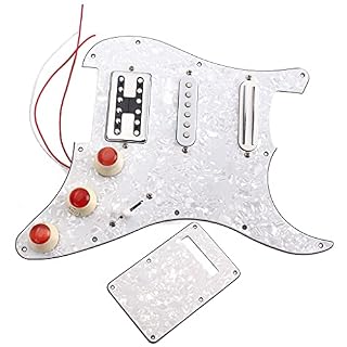 Alnicov Pickguard 3 plis SSH pré-câblé avec plaque anti-rayures, bobine simple Alnico 5 et micro Humbucker magnétique… - Les Beatles, Paul McCartney, John Lennon, RIngo Starr, George Harrison Alnicov Pickguard 3 plis SSH pré-câblé avec plaque anti-rayures, bobine simple Alnico 5 et micro Humbucker magnétique… – Image 4