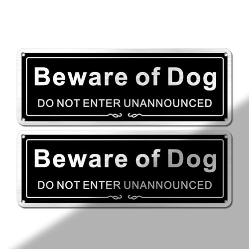 TAKULA Beware of the Dogs Sign Outdoor Gate-9.8 * 3.5 Inch Beware of Dog Signs,Waterproof, Rustproof and Fade-resistant Signs,Warning Sticker Do Not Enter Dog Sign|2 PCS - Image 7