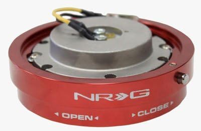NRG Thin Version Steering Wheel Quick Release Kit Red Color (Part: SRK-400RD)