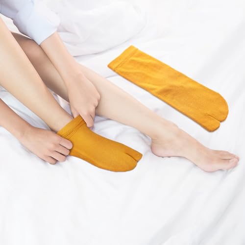 Bencailor 6 Pairs Tabi Socks Elastic Split Two Toe Tabi Flip Flops Socks Ankle Cotton Sandal Matching for Men Women Unisex2