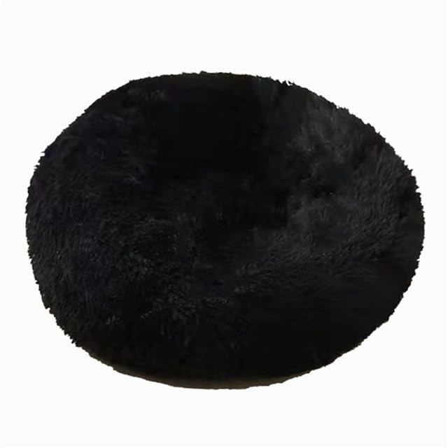 Lukery Cama de Perro de Felpa Suave y cálida Donut Cama para Redonda Gato Lavable a máquina Cama para Dormir…