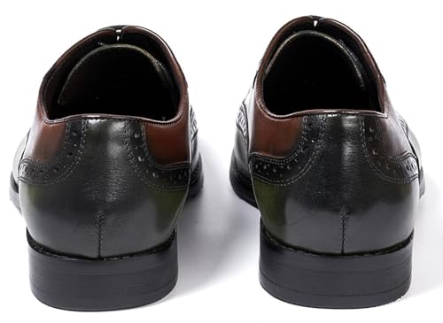 Santimon Mens Oxfords Formal Dress Suit Shoes Genunie Leather Wingtip Brogues Modern Derby Fashion Prom Wedding Business Casual Comfortable Tuxedo Shoes for Men4