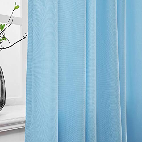 cololeaf 12ft Wide x 7ft Tall Nickle Grommet Hospital Curtain Cubicle Medical Curtains Room Divider Privacy Curtain in Blue Customizable - Thumbnail 4