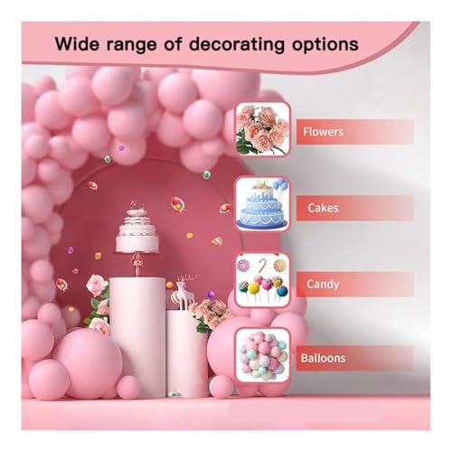 Solution de présentation élégante cylindrique 36x75 cm pour décors de fête chic