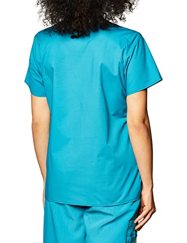 WonderWink 6108ARTLXL WonderFLEX Damen Verity V-Neck Top, Real Teal, Standard-XL Größe