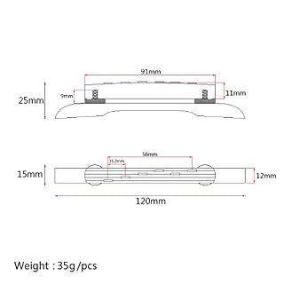 Alnicov Chevalet réglable pour guitare acoustique, roues de pouce en ébène, pour pièces de guitare jazz - Les Beatles, Paul McCartney, John Lennon, RIngo Starr, George Harrison Alnicov Chevalet réglable pour guitare acoustique, roues de pouce en ébène, pour pièces de guitare jazz – Image 7